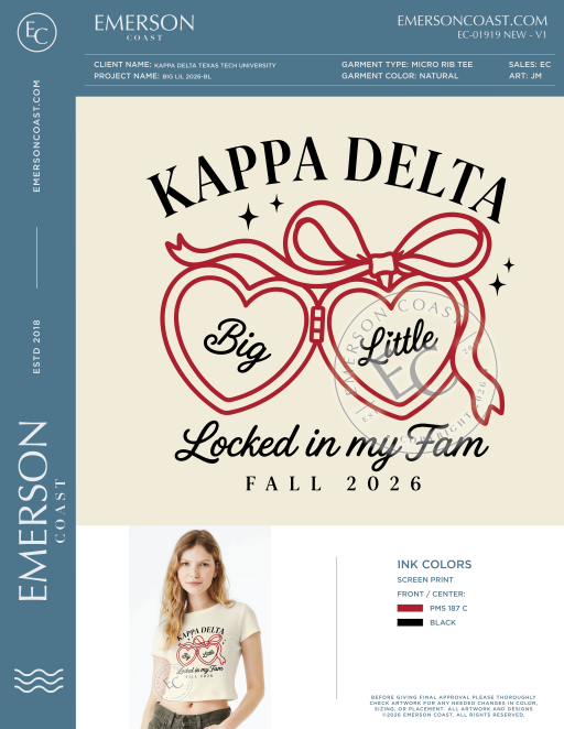 EC-01919 NEW Kappa Delta Texas Tech University Big Lil 2026-BL