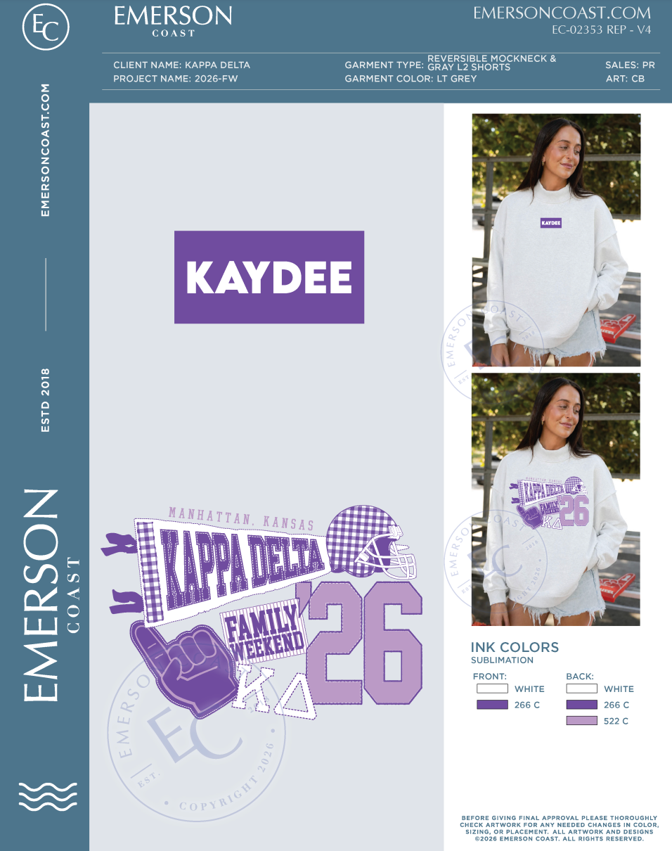 EC-02353 REP Kappa Delta Kansas State University Reversible Mockneck 2026-FW