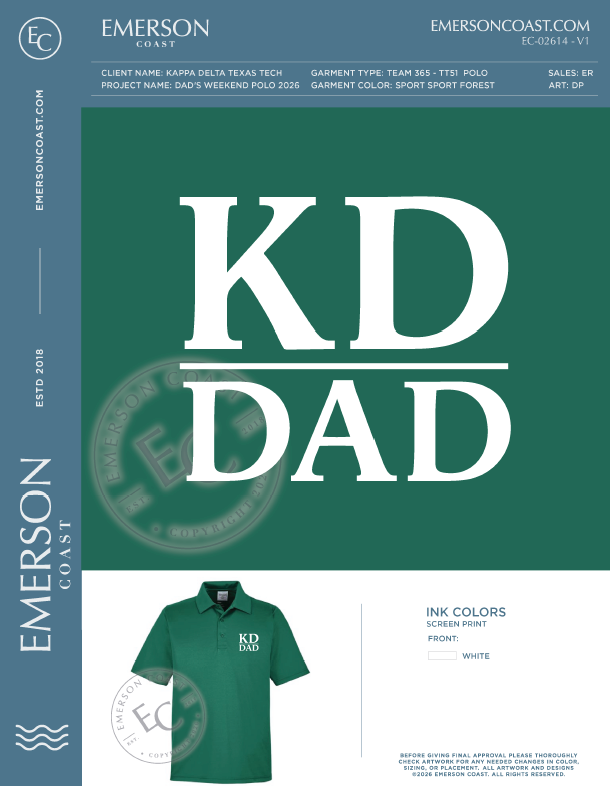 EC-02614 REP Kappa Delta Texas Tech Dad's Weekend Polo 2026-FW
