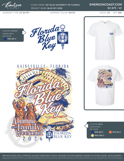 EC-673 NEW Key Blue University of Florida 2026 FW