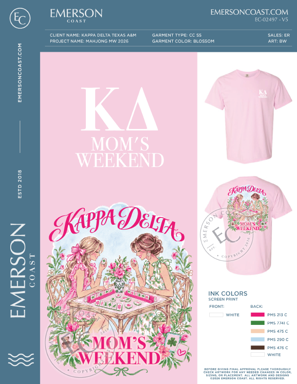 EC-02497 NEW Kappa Delta Texas A&M Mahjong Moms Weekend 2026-MD