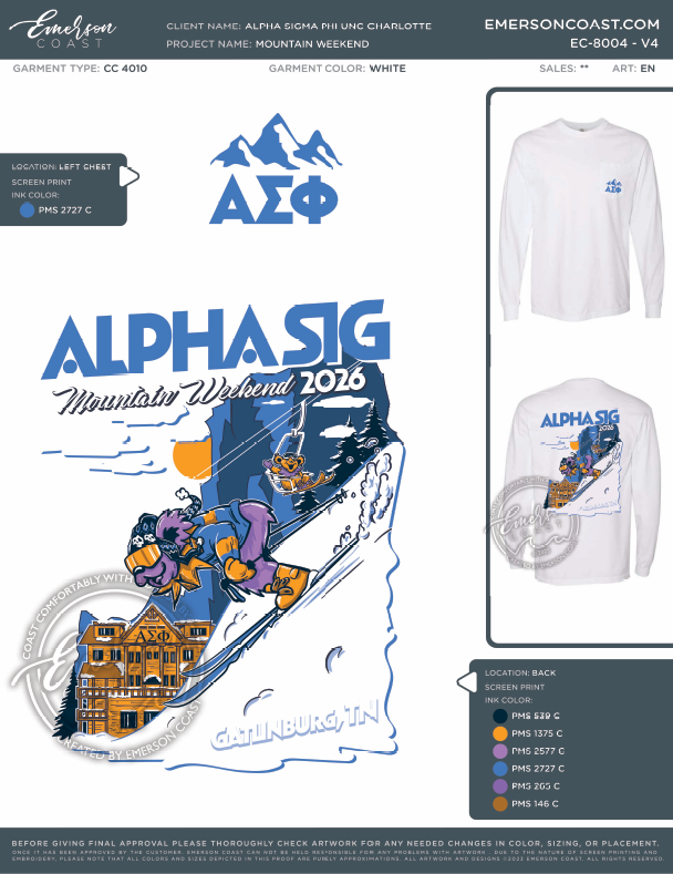 EC-8004 NEW Alpha Sigma Phi University of North Carolina Charlotte 2025 - DF