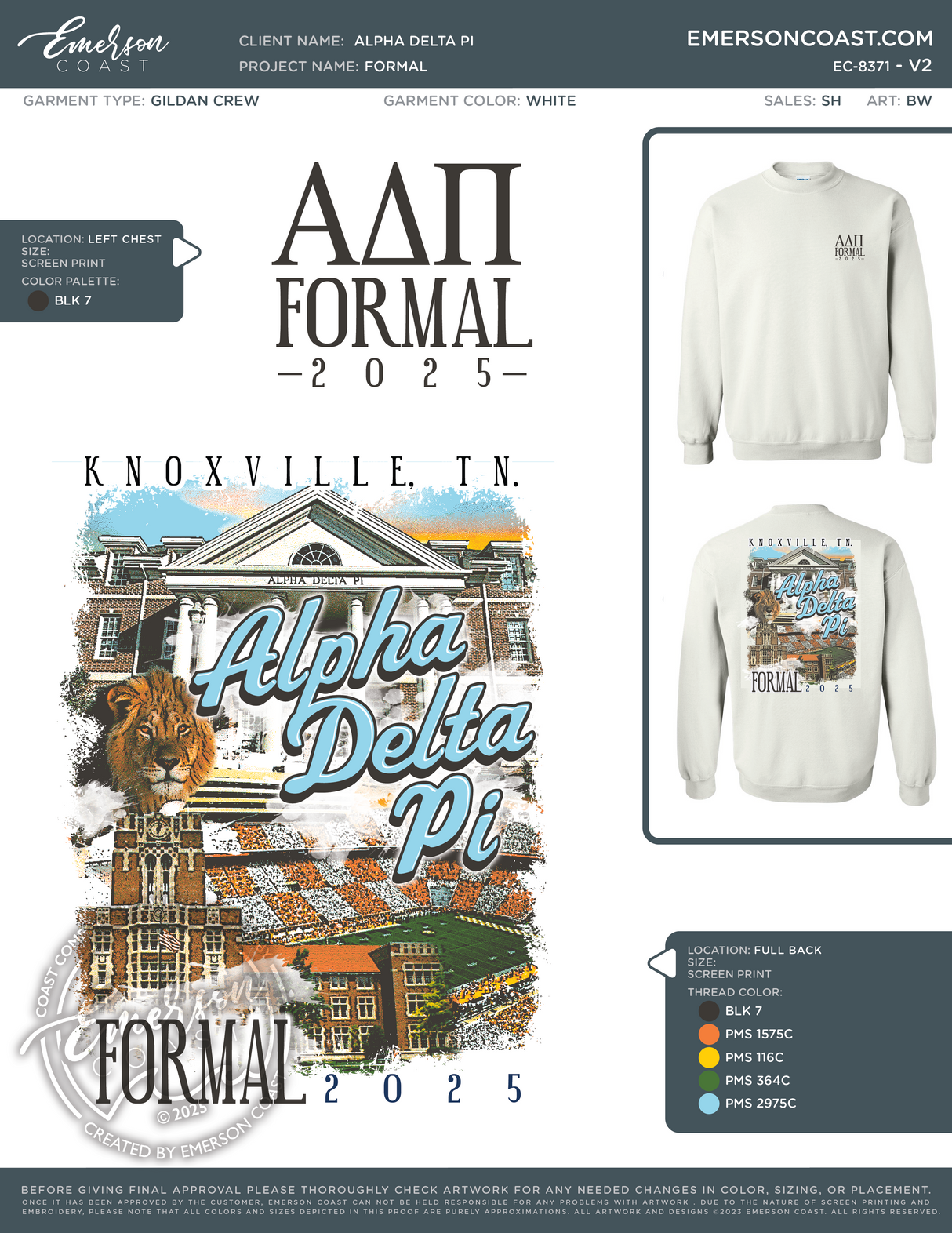 EC-8371 Alpha Delta Pi University of Tennessee Knoxville Formal 2025-FR