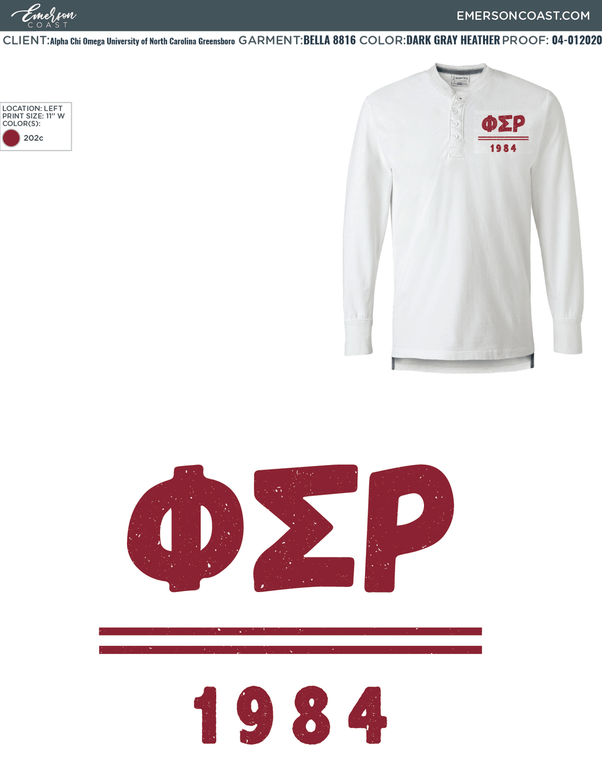 02-030220 Phi Sigma Rho University of Pittsburgh Thermal Henley 2020-01
