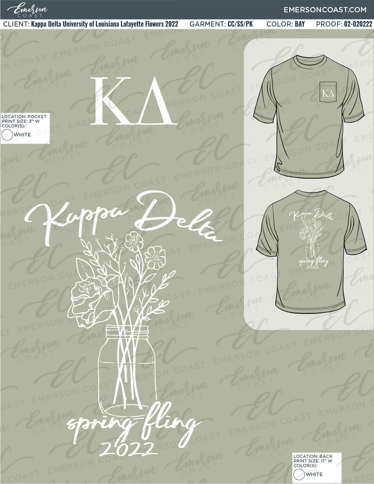 02-020222 Kappa Delta University of Louisiana Lafayette Flowers 2022