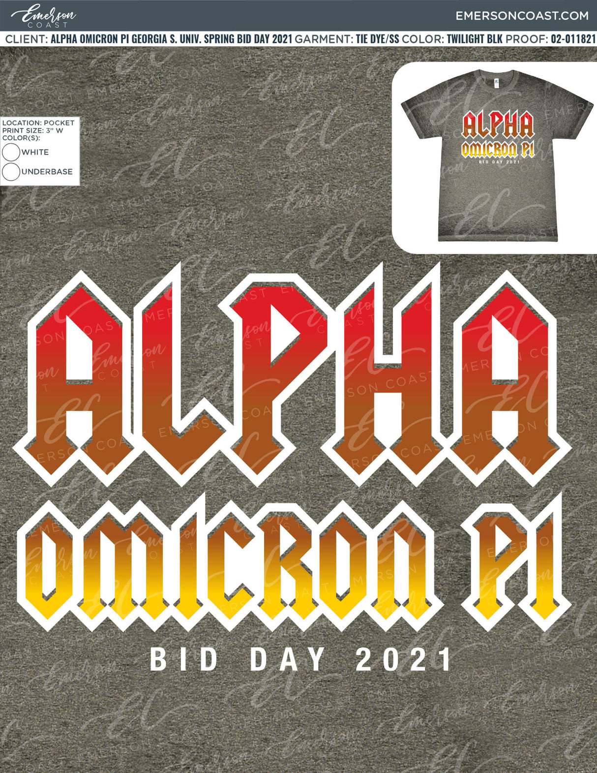 02-011821 Alpha Omicron Pi Georgia Southern University Spring Bid Day 2021