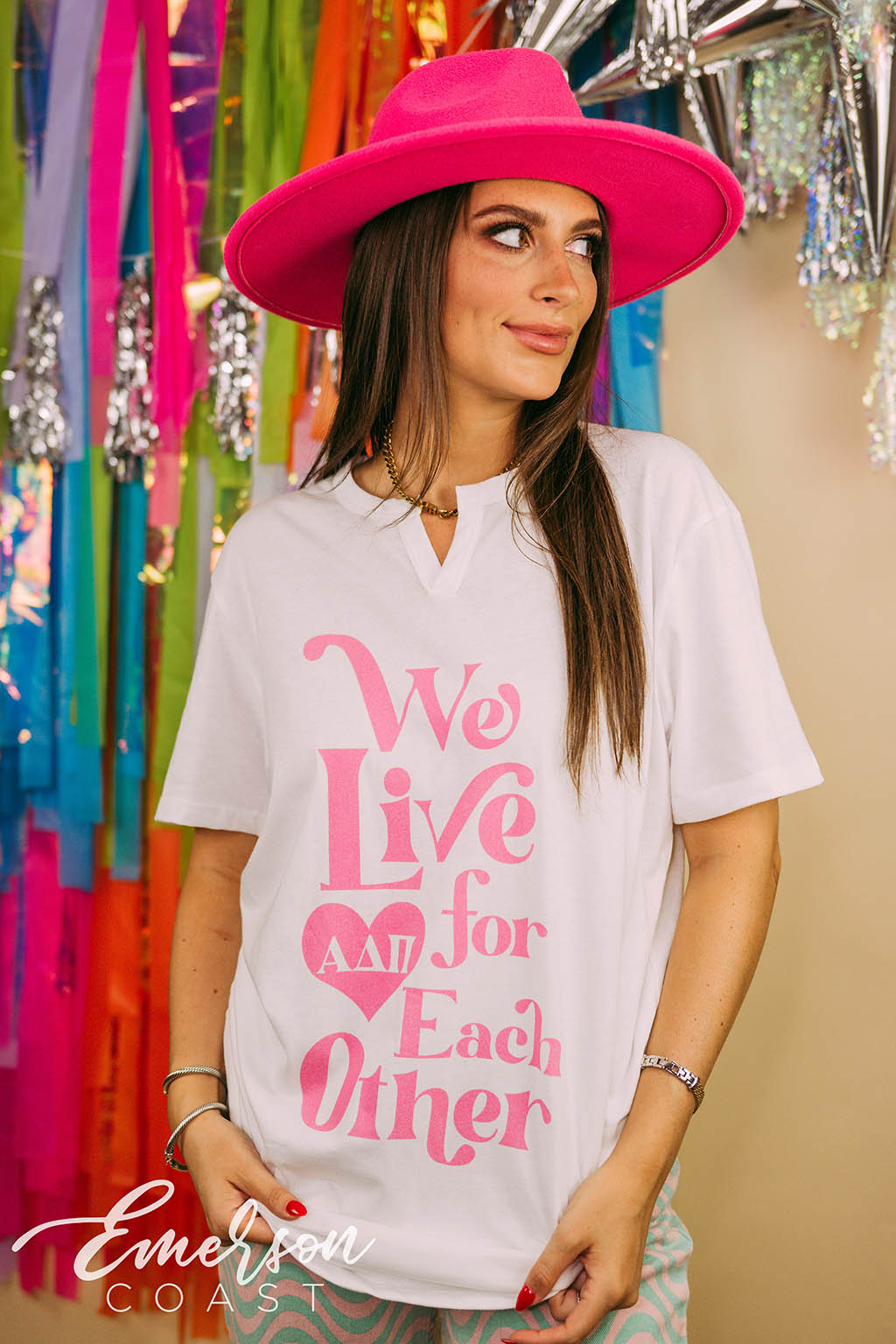 ADPi WLFEO Heart Notch Tee