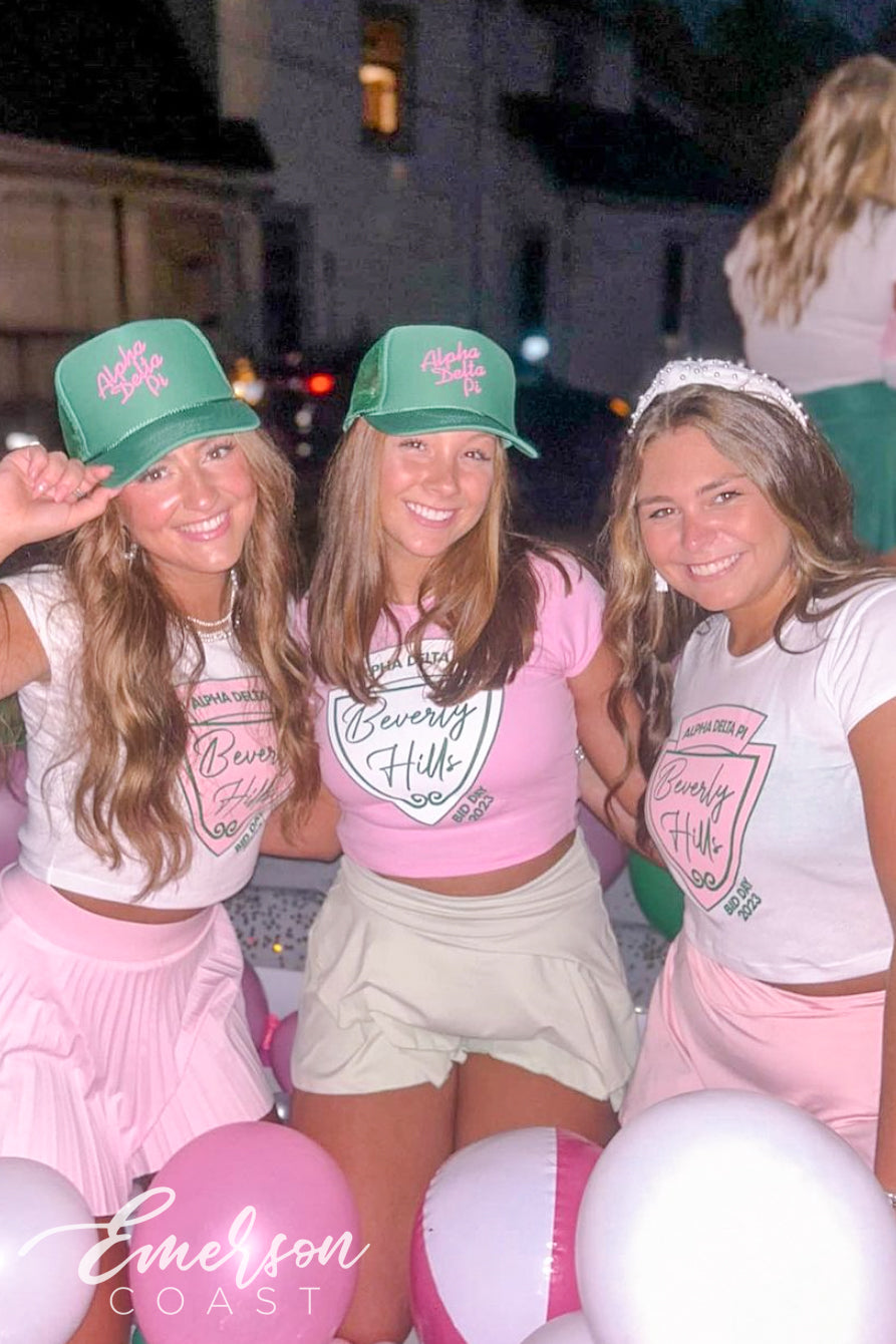 Alpha Delta Pi Beverly Hills Bid Day Baby Tee
