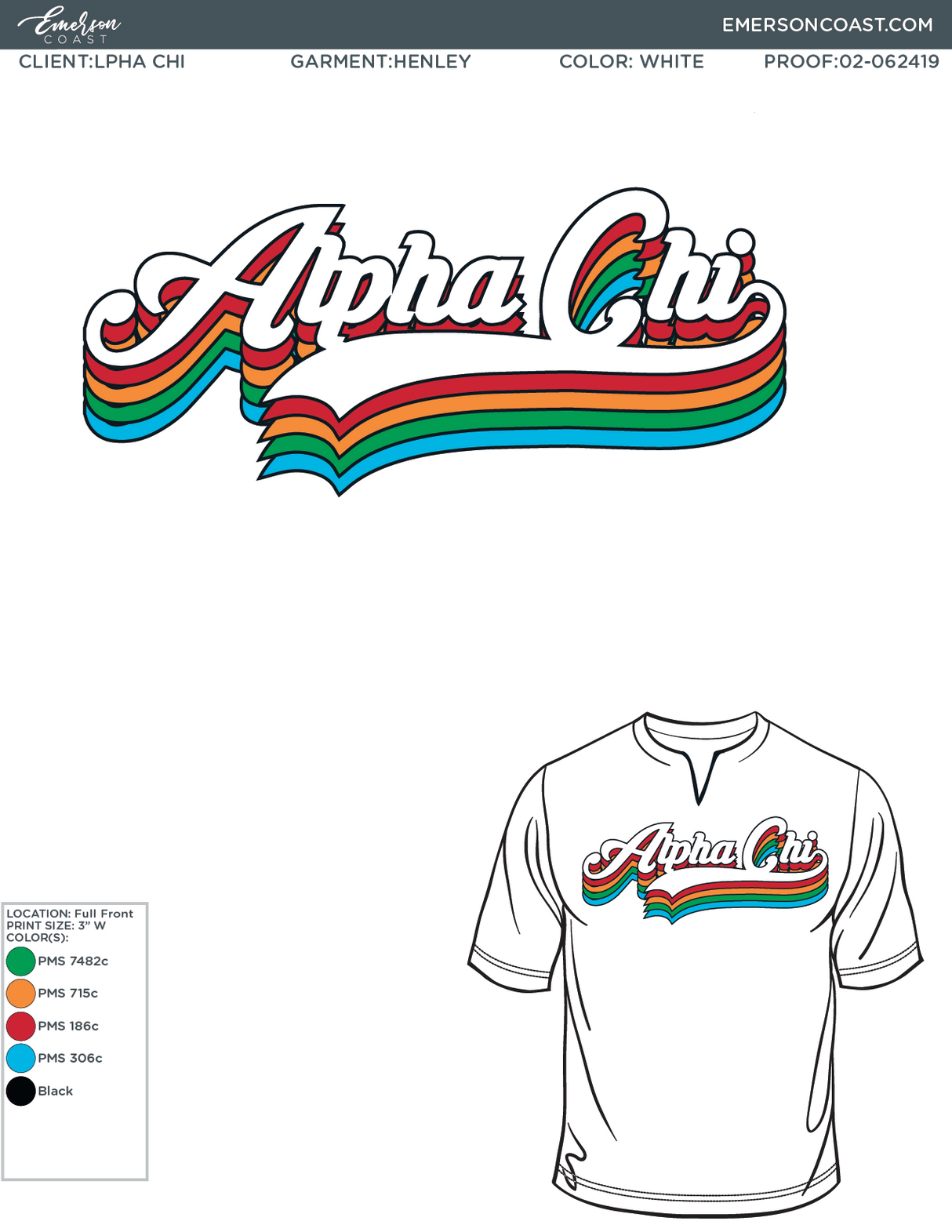 02-062419 Alpha Chi Omega University of Arizona Work Week T-SHIRT 2019-01