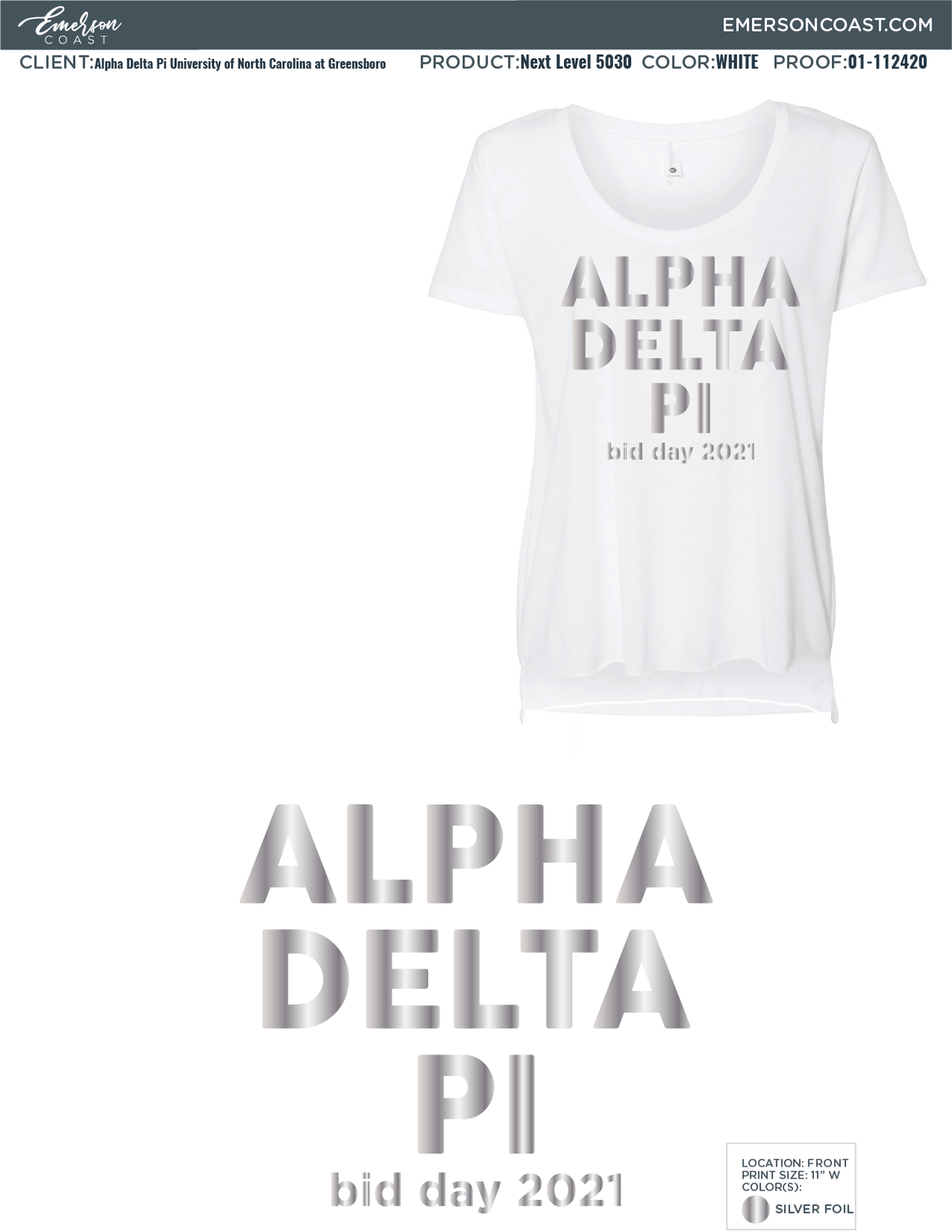 01-112420 Alpha Delta Pi University of North Carolina at Greensboro Bid day 2020-01