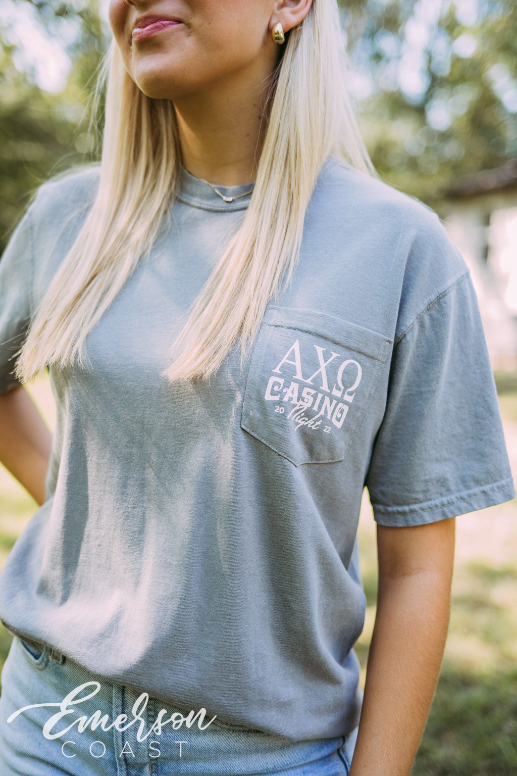 Alpha Chi Casino Night Pocket Tee