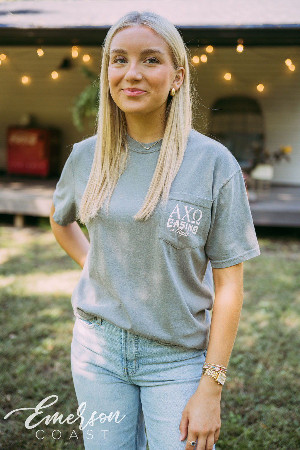 Alpha Chi Casino Night Pocket Tee