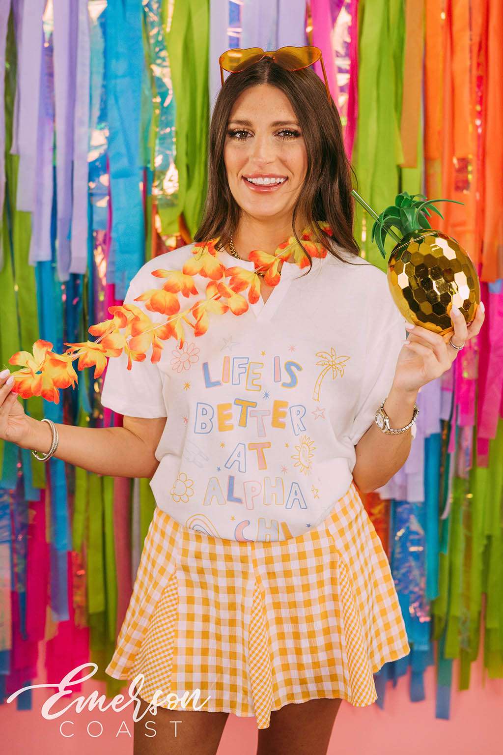 Alpha Chi Omega Paradise Bid Day Notch Tee