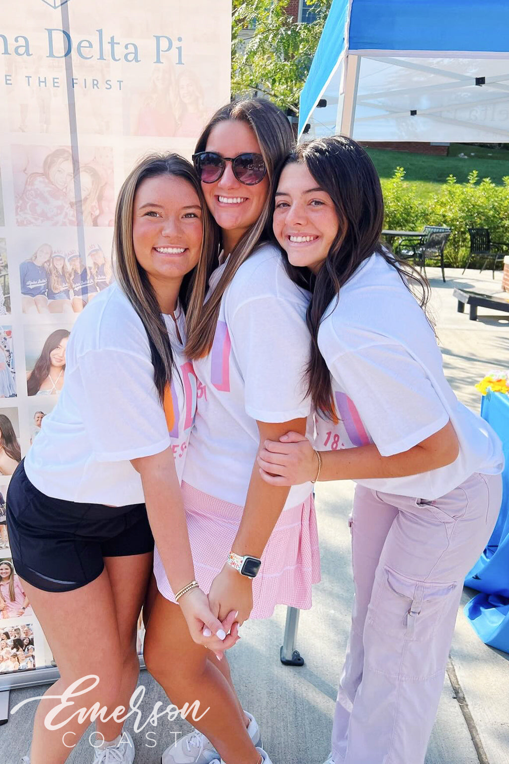 Alpha Delta Pi East Tennessee State University Recruitment Colorful Notch Tee