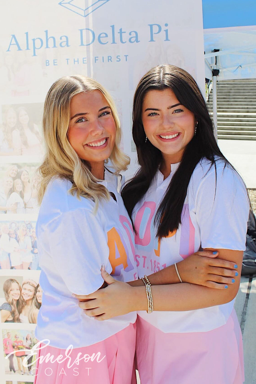 Alpha Delta Pi East Tennessee State University Recruitment Colorful Notch Tee