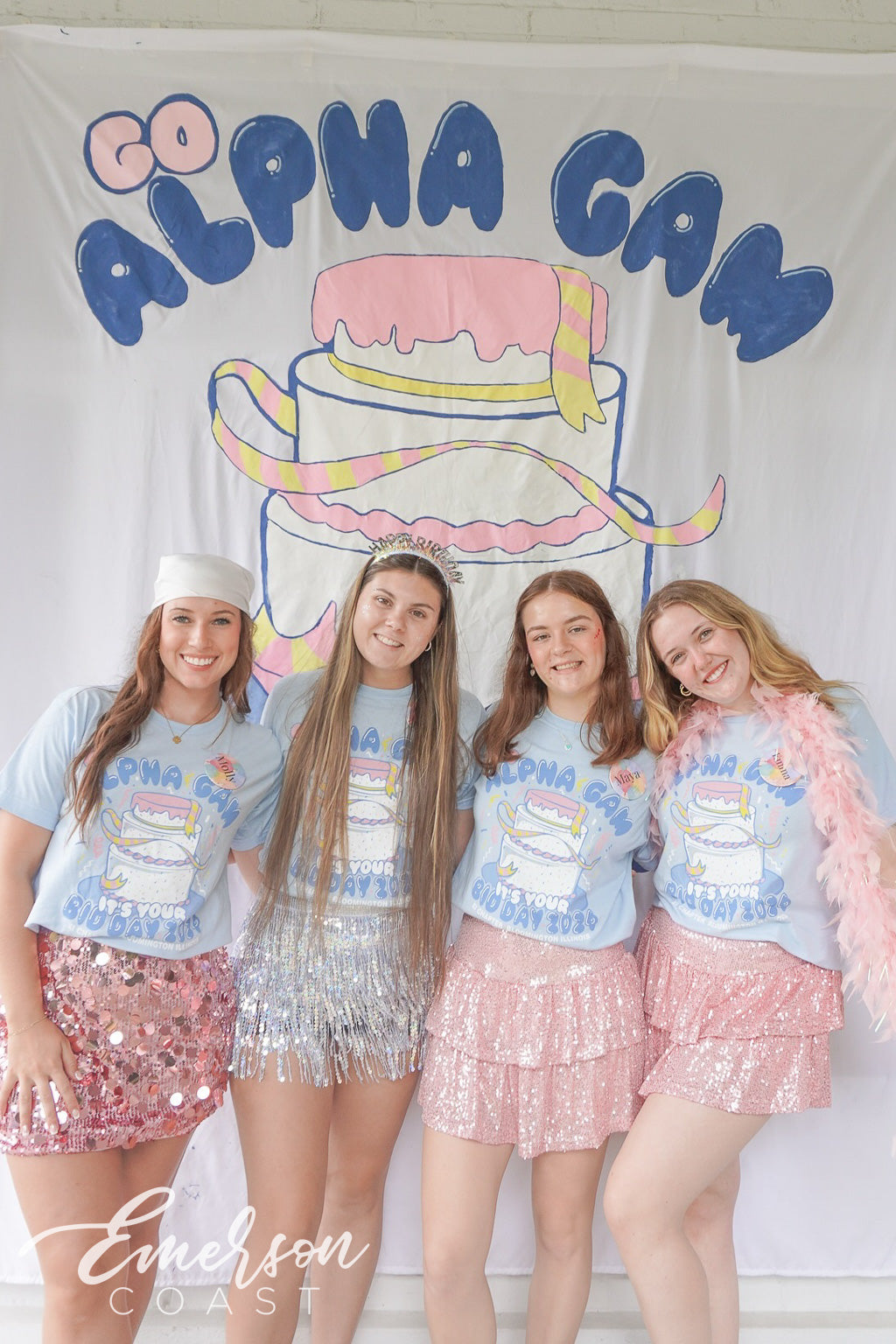 Alpha Gamma Delta Illinois Wesleyan University Birthday Bid Day Tee