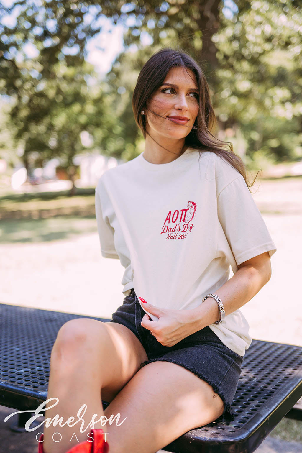 Alpha Omicron Pi Fishing Dad's Day Tee