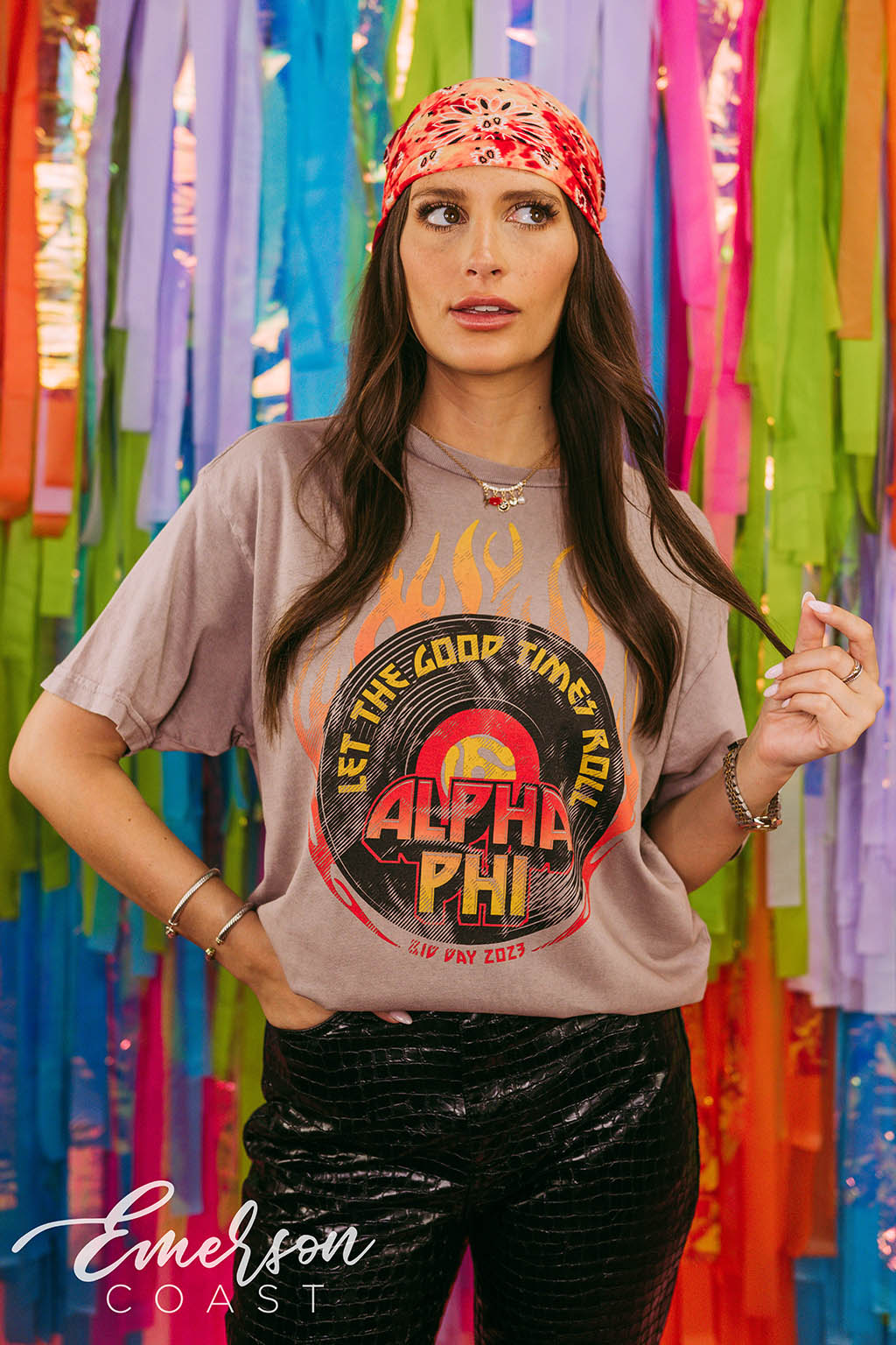 Alpha Phi Let The Good Times Roll Bid Day Tshirt