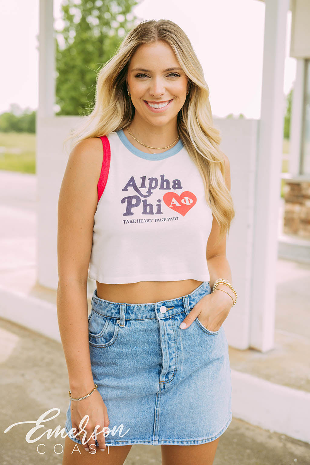 Alpha Phi Take Heart Take Part Colorblock Tank