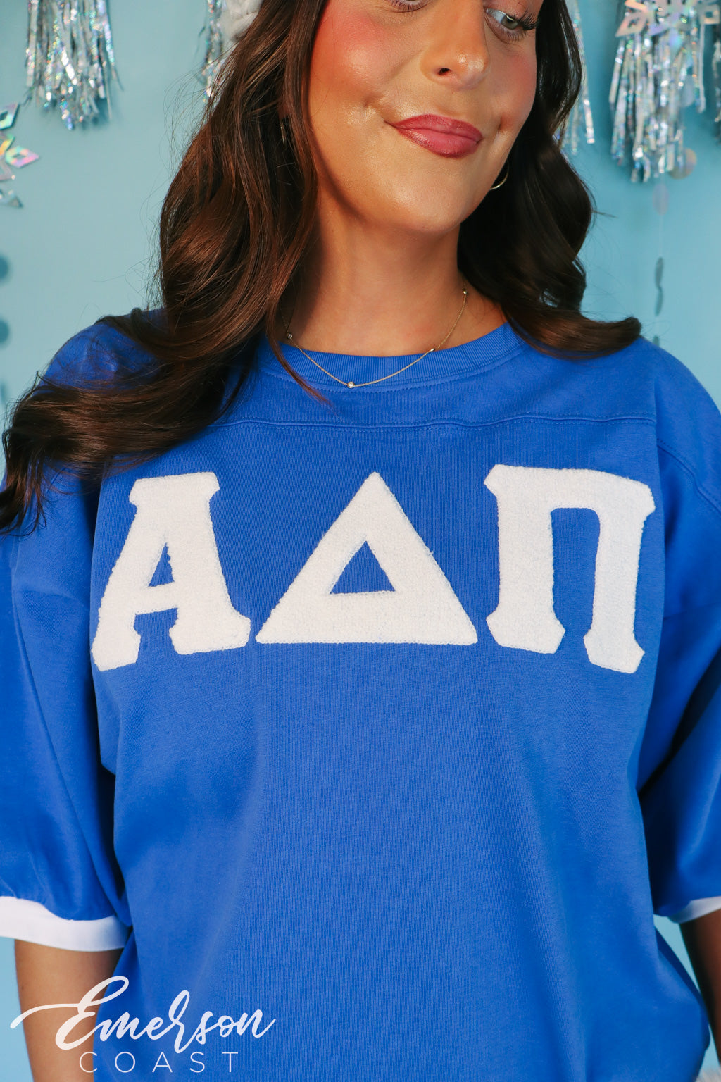 Alpha Delta Pi Blue Greek Letter Jersey