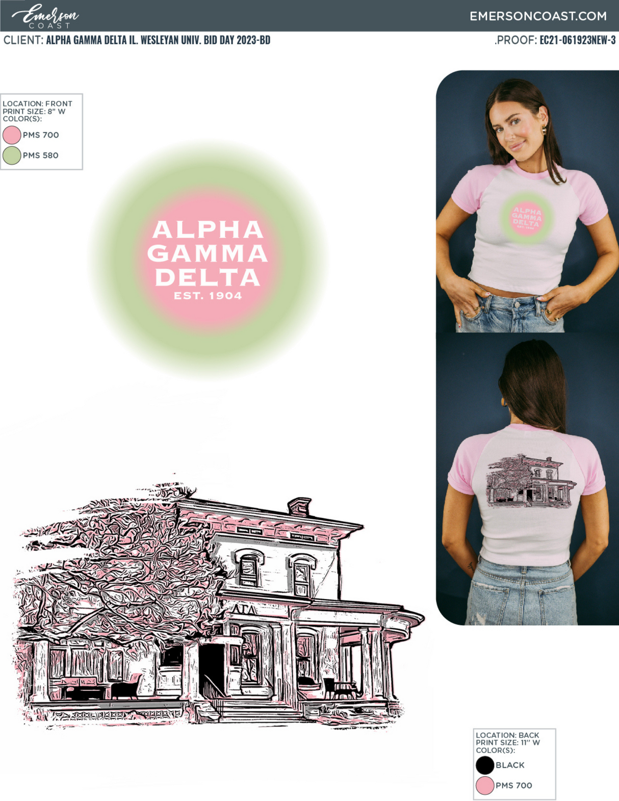 Alpha Gamma Delta Aura Baby Tee