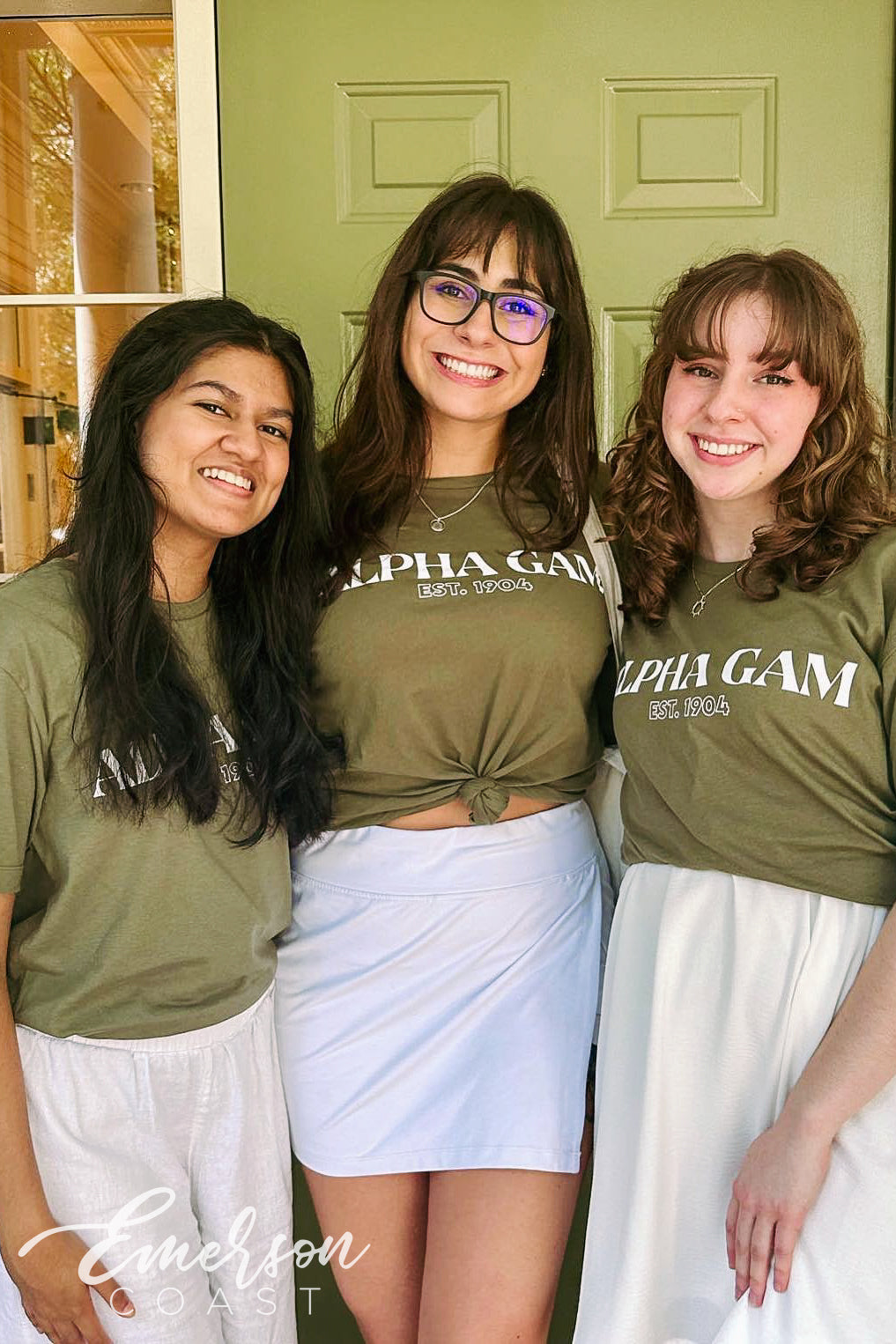 Alpha Gam Green Recruitment Tee