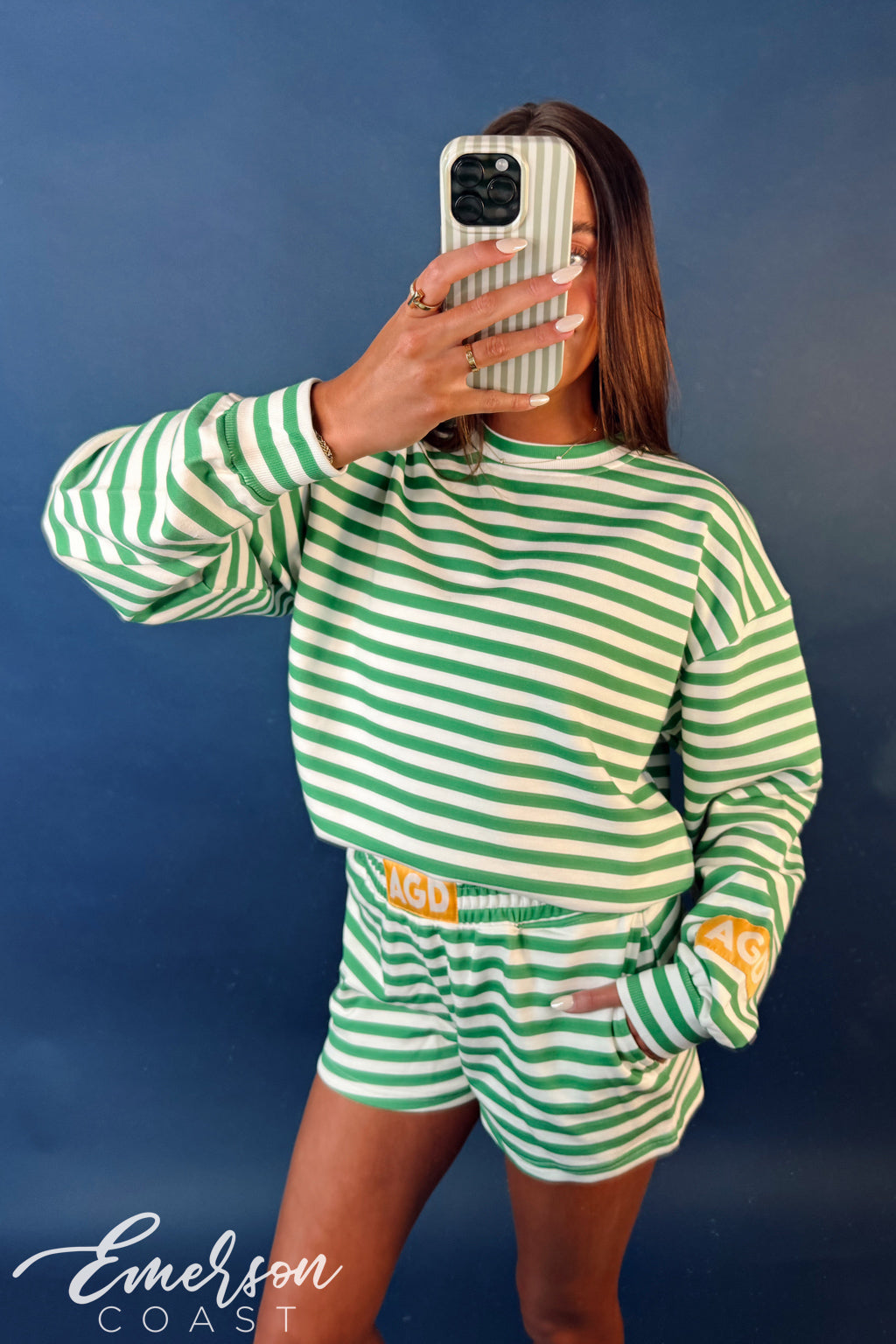 AGD Green Striped Patch Set