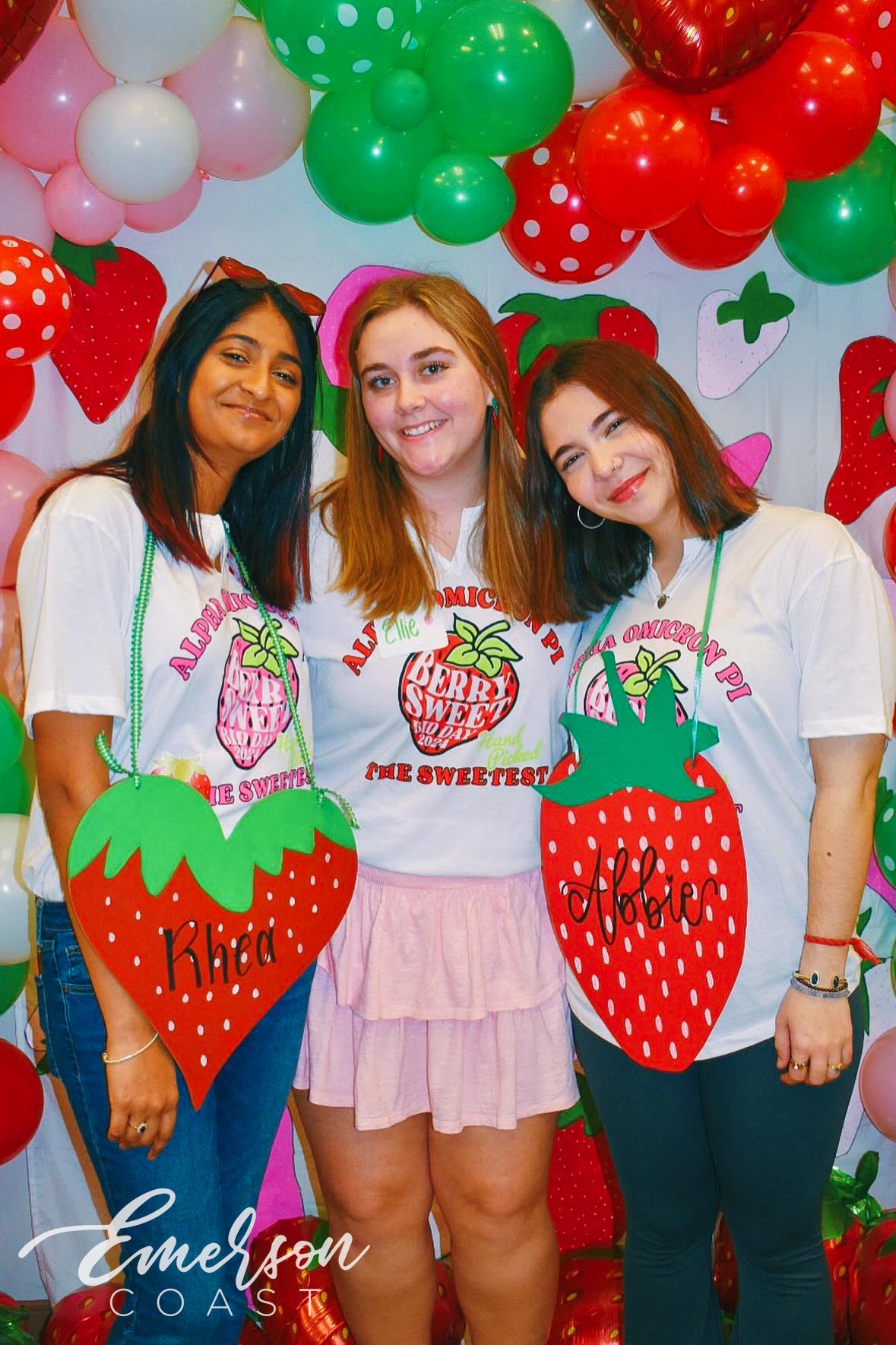 Alpha Omicron Pi Berry Sweet Bid Day Notch Tee