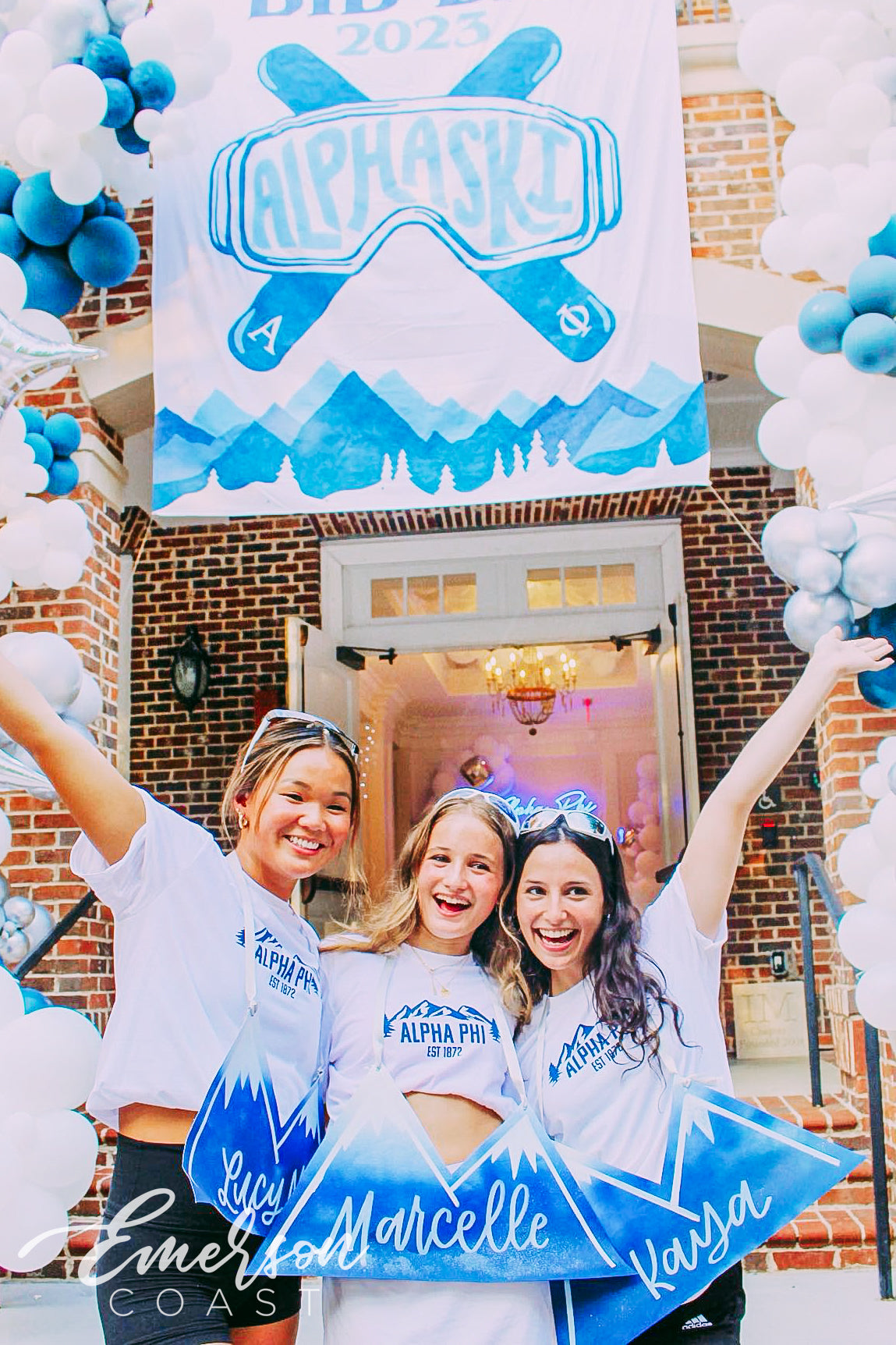 Alpha Phi Snow Place Like Home Bid Day Baby Tee