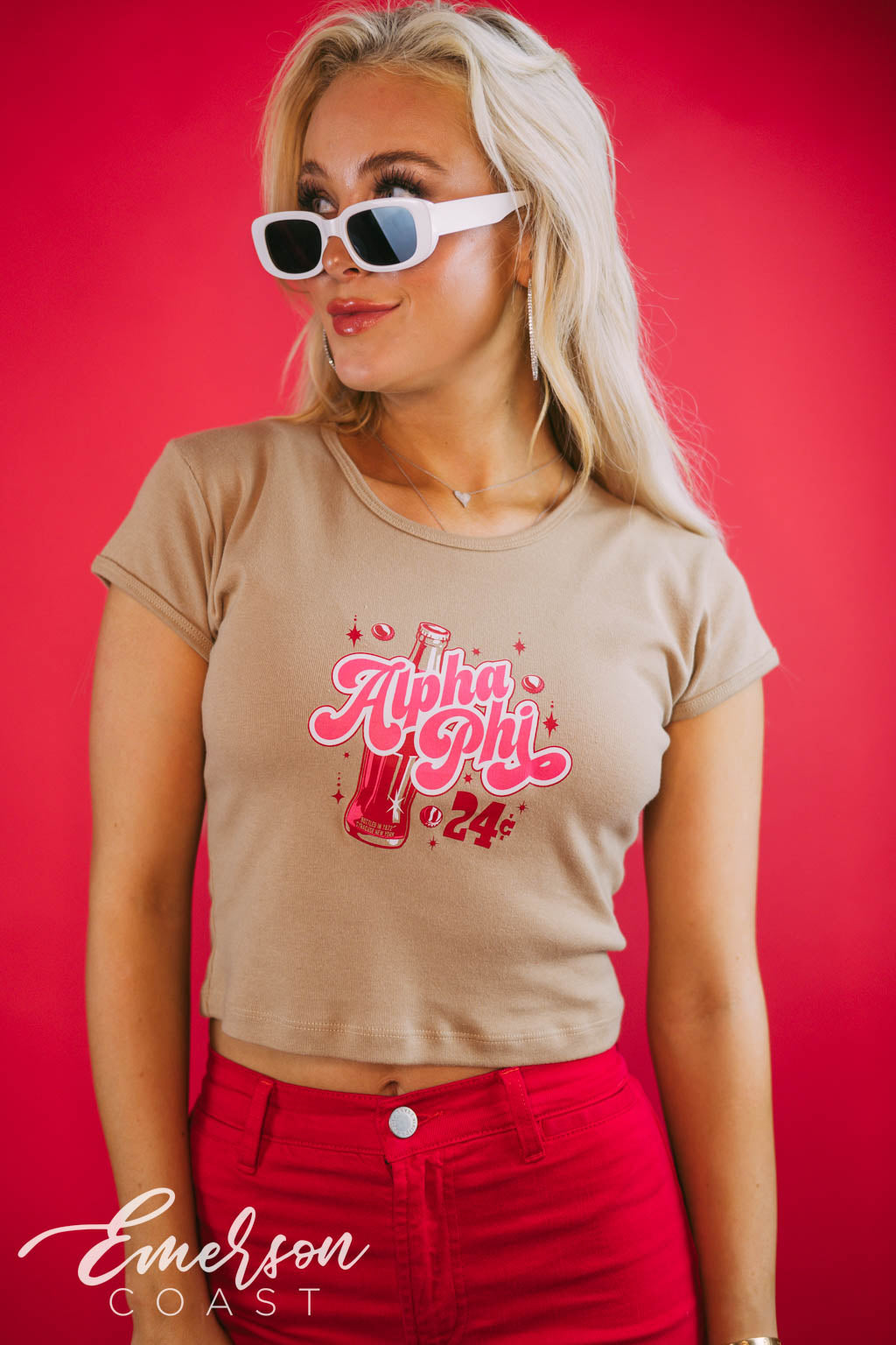 Alpha Phi Coca Cola Bid Day Baby Tee