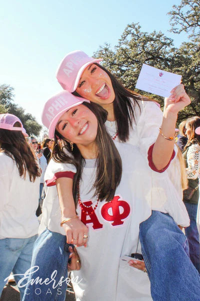 Alpha Phi Recruitment and Bid Day Greek Letter Jersey