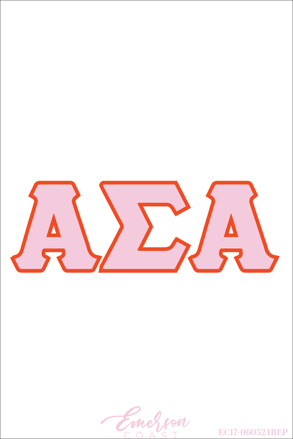 Alpha Sigma Alpha Recruitment and Bid Day Greek Letter Jersey