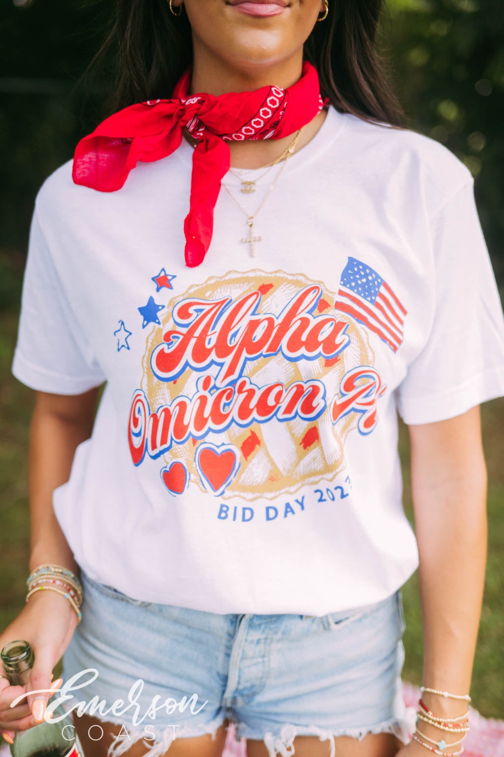Alpha O Miss American Cherry Pie Bid Day Tee