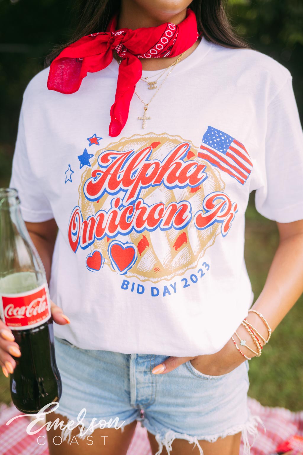 Alpha O Miss American Cherry Pie Bid Day Tee