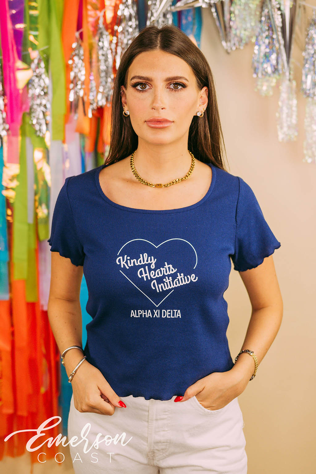 Alpha Xi Delta Kindly Hearts Initiative Baby Tee
