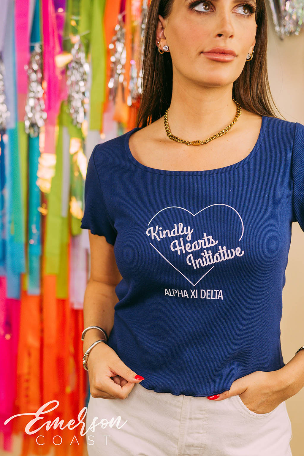 Alpha Xi Delta Kindly Hearts Initiative Baby Tee