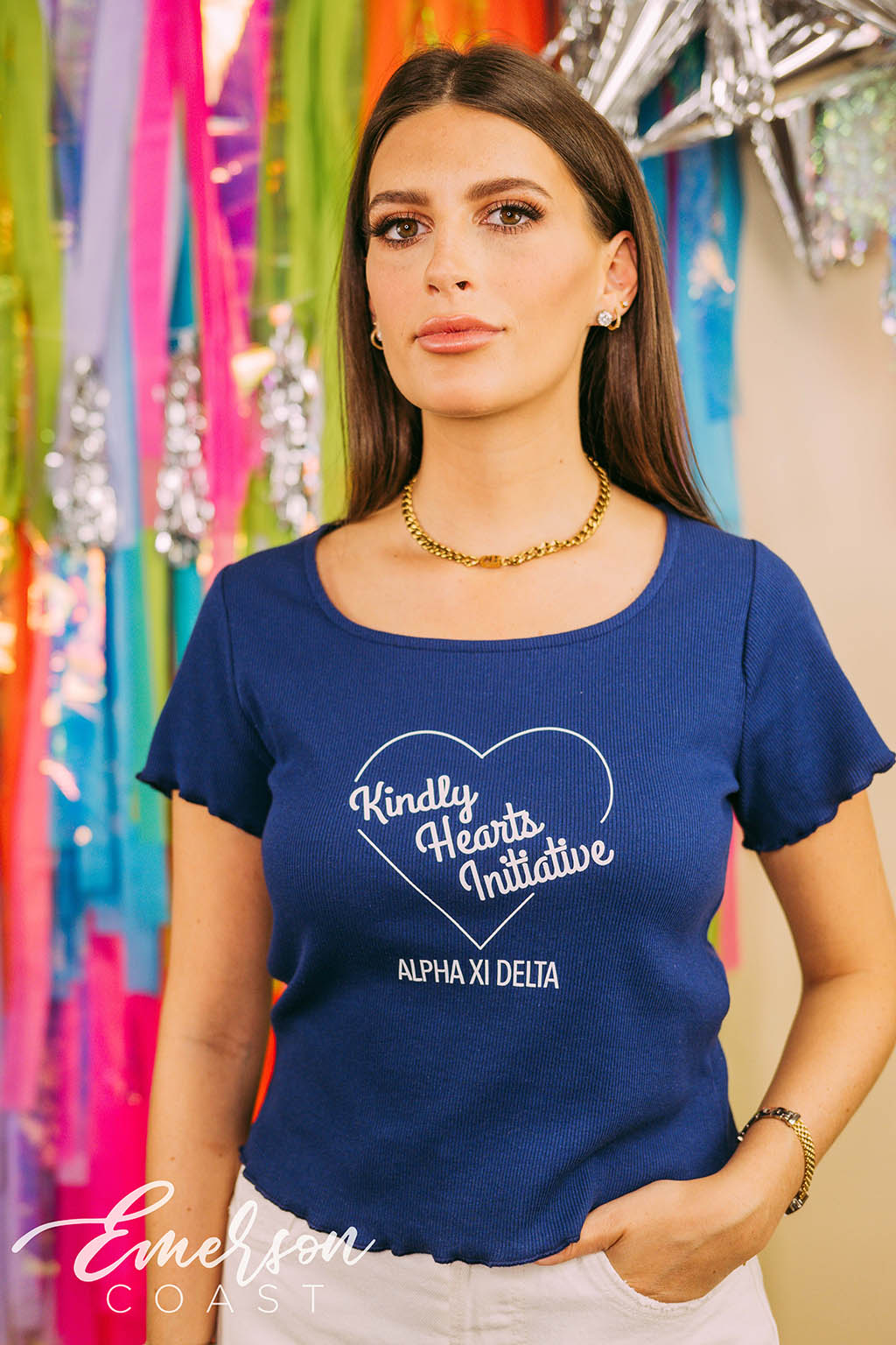 Alpha Xi Delta Kindly Hearts Initiative Baby Tee