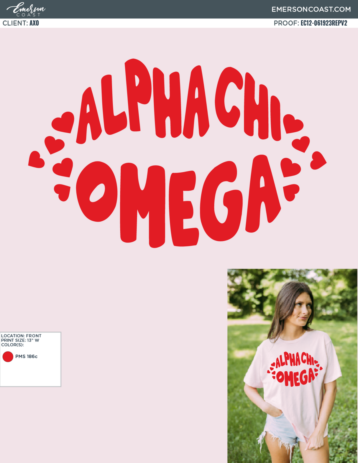 Alpha Chi Fell in Love with AXO Bid Day Tee