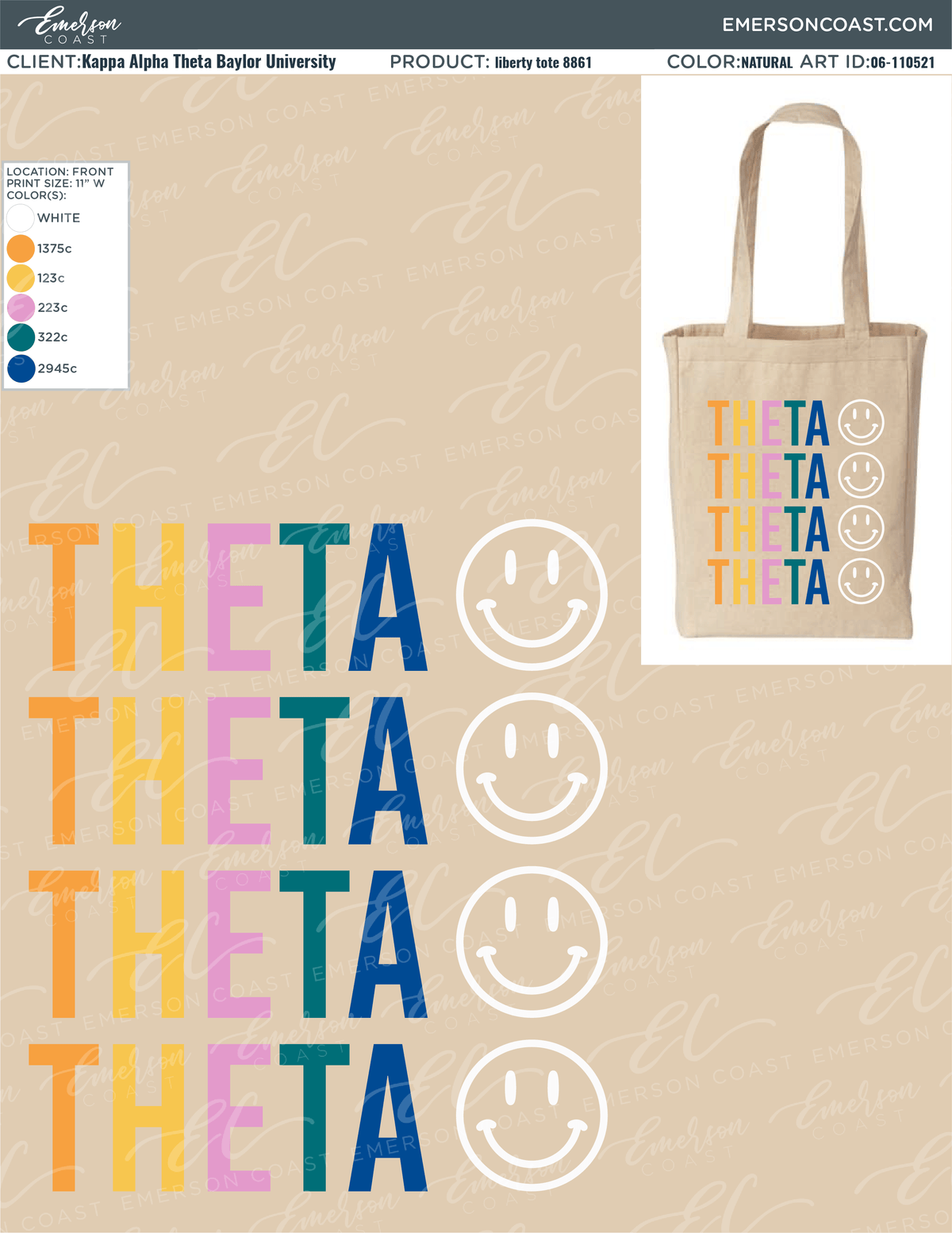 06-110521 Kappa Alpha Theta Baylor University Tote 2021-01