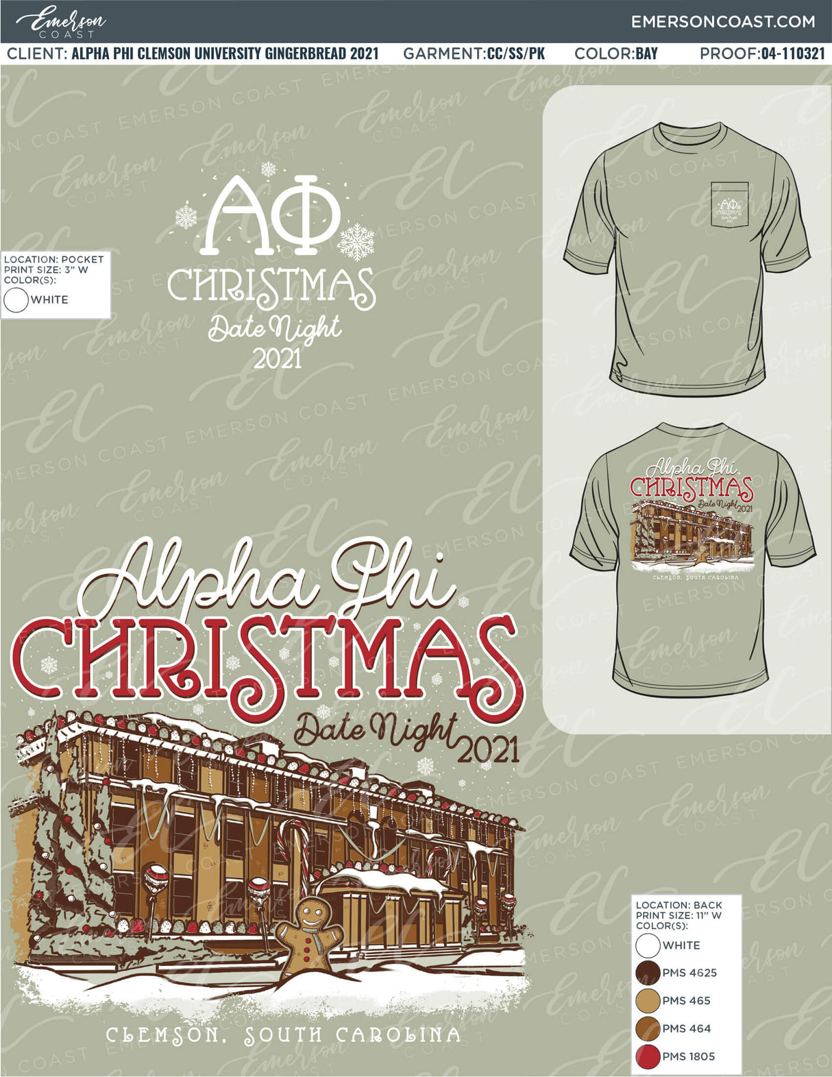 04-110321 Alpha Phi Clemson University Gingerbread 2021