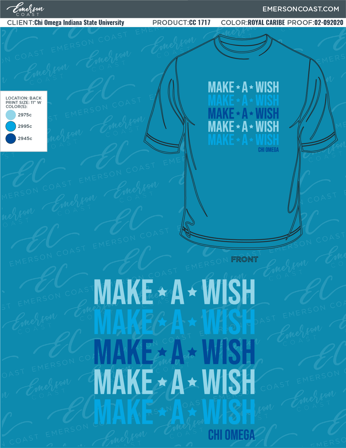 02-092020 Chi Omega Indiana State University Make A Wish 2020-01