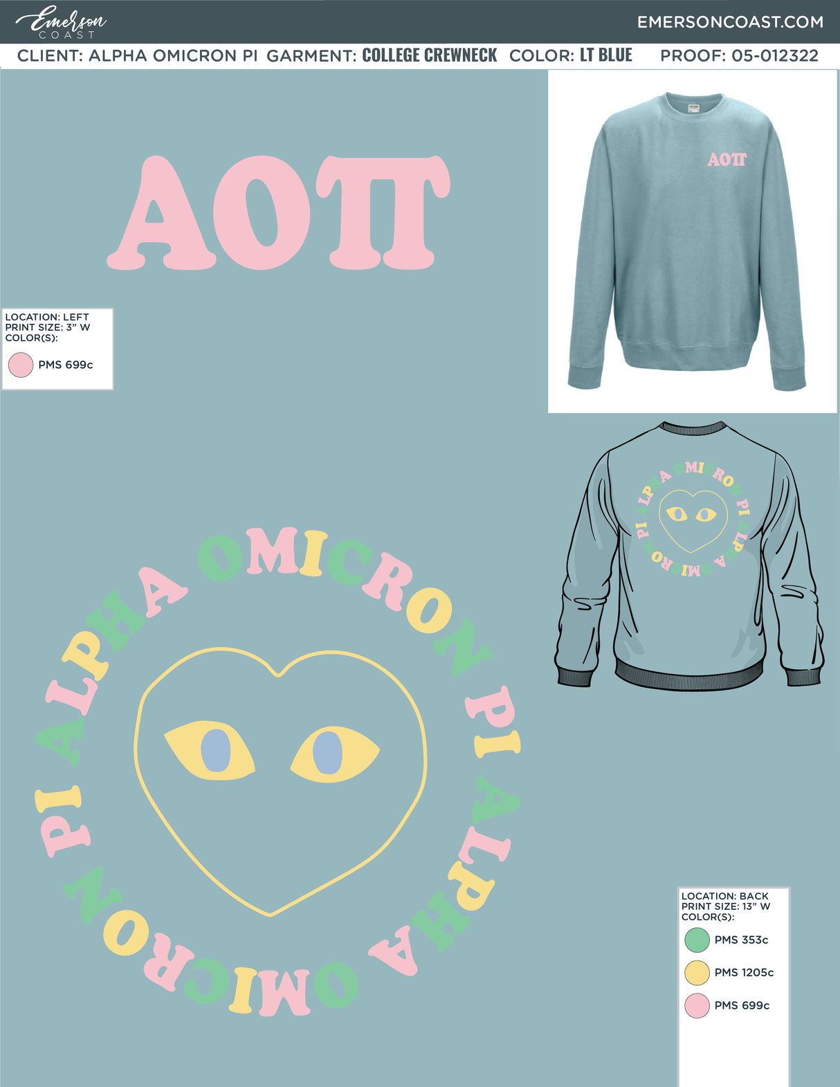 05-012322 Alpha Omicron Pi Troy University Sweatshirt 2022-01