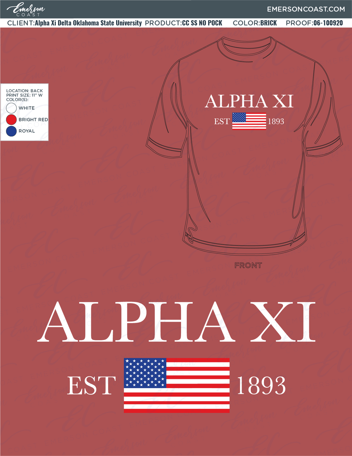 06-100920 Alpha Xi Delta Oklahoma State University Flag 2020-01