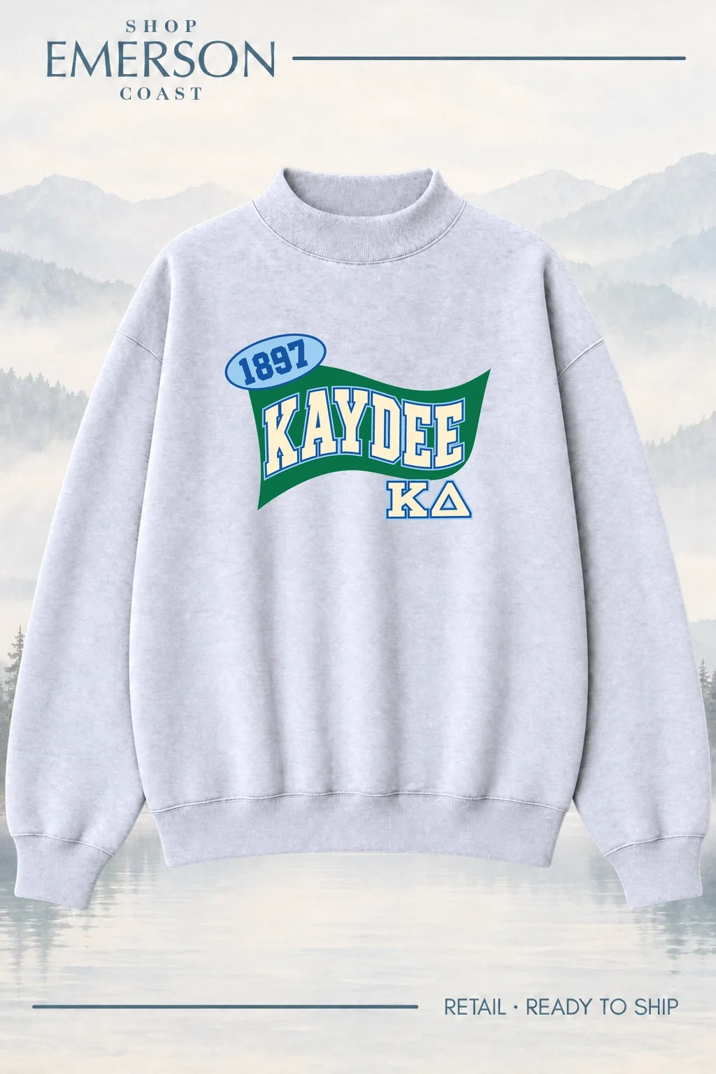 Kappa Delta Pennant Mockneck