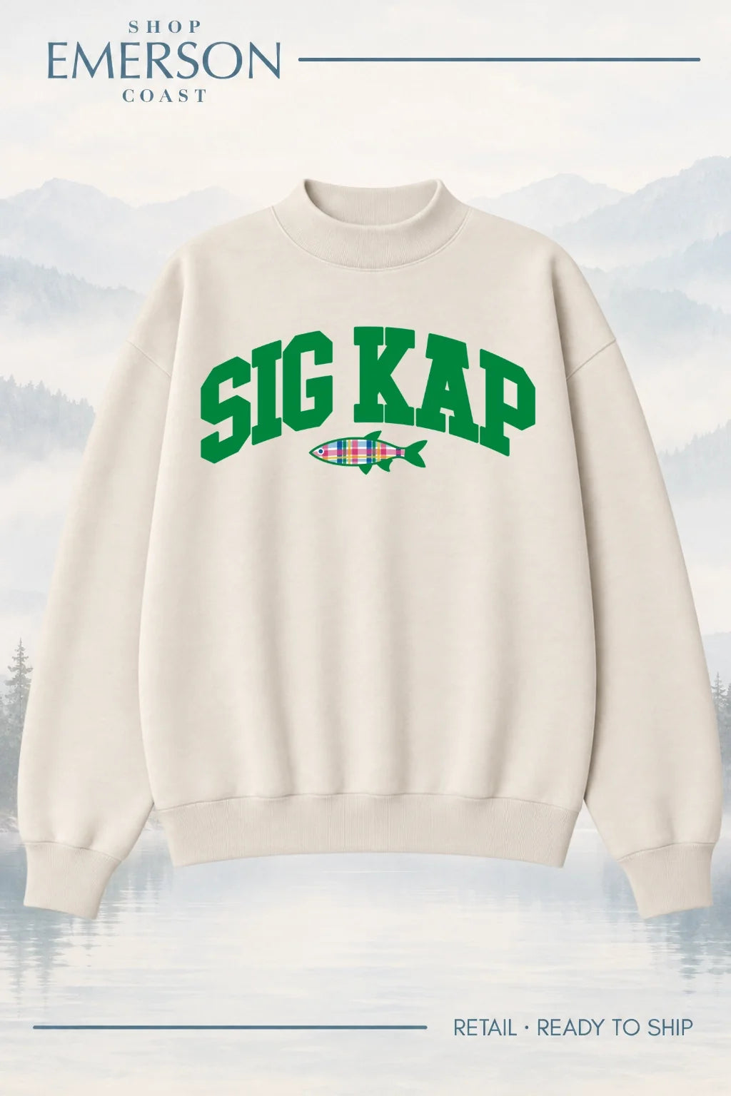 Sigma Kappa Ivory Lakeside Mockneck