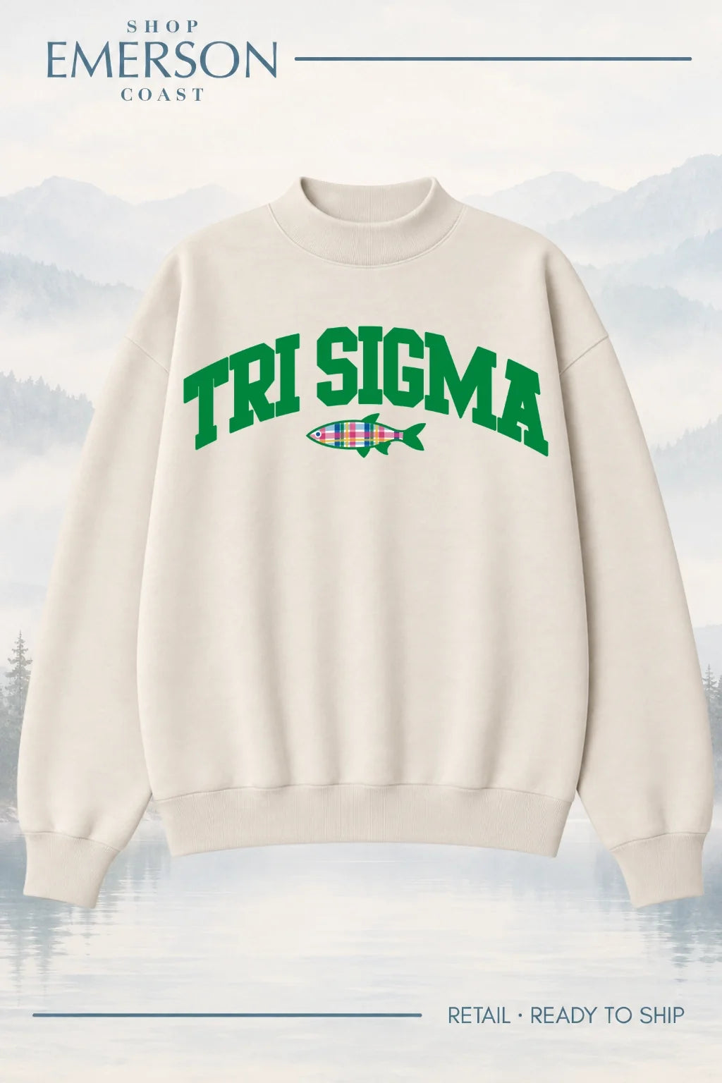 Sigma Sigma Sigma Ivory Lakeside Mockneck