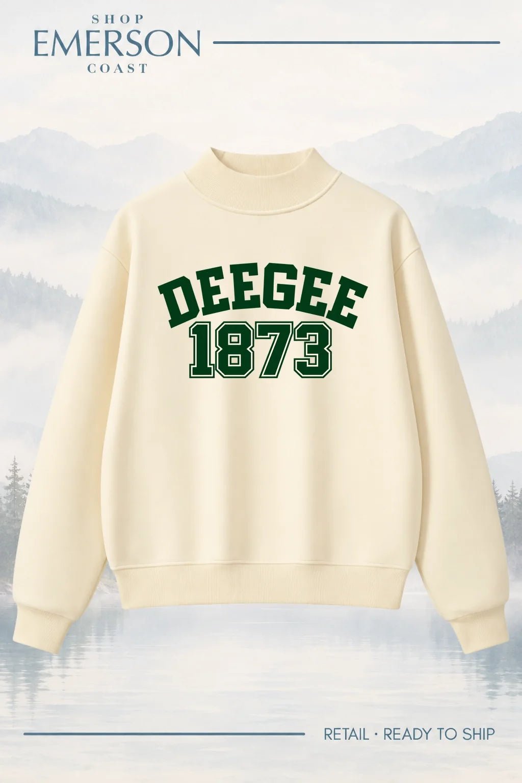 Delta Gamma Evergreen Varsity Mockneck