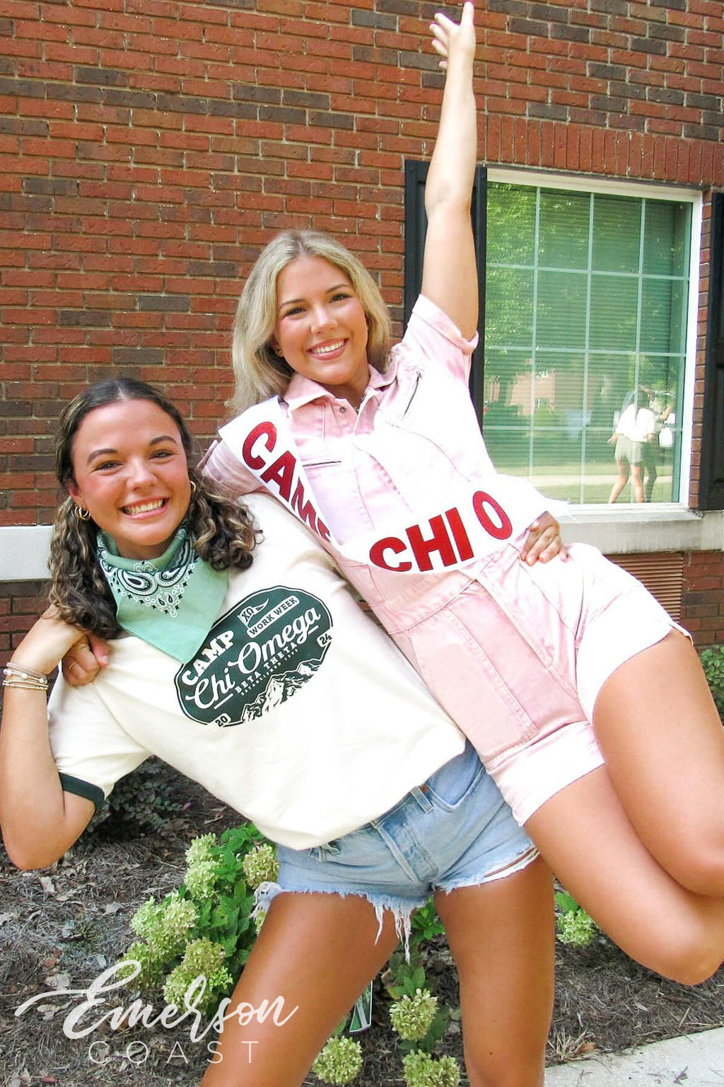 Chi Omega University of South Alabama Camp Theme Work Week Ringer Tee