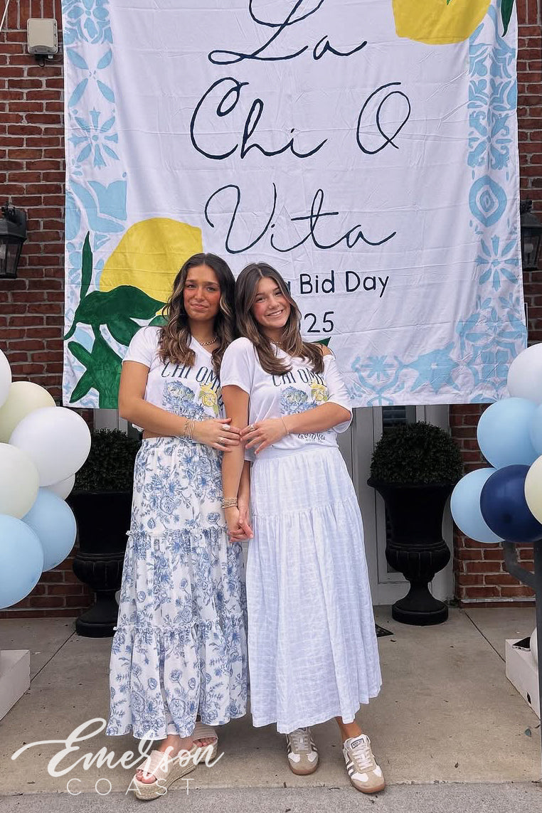 Chi Omega University of West Georgia La Chi O Vita Bid Day Slouchy Tee