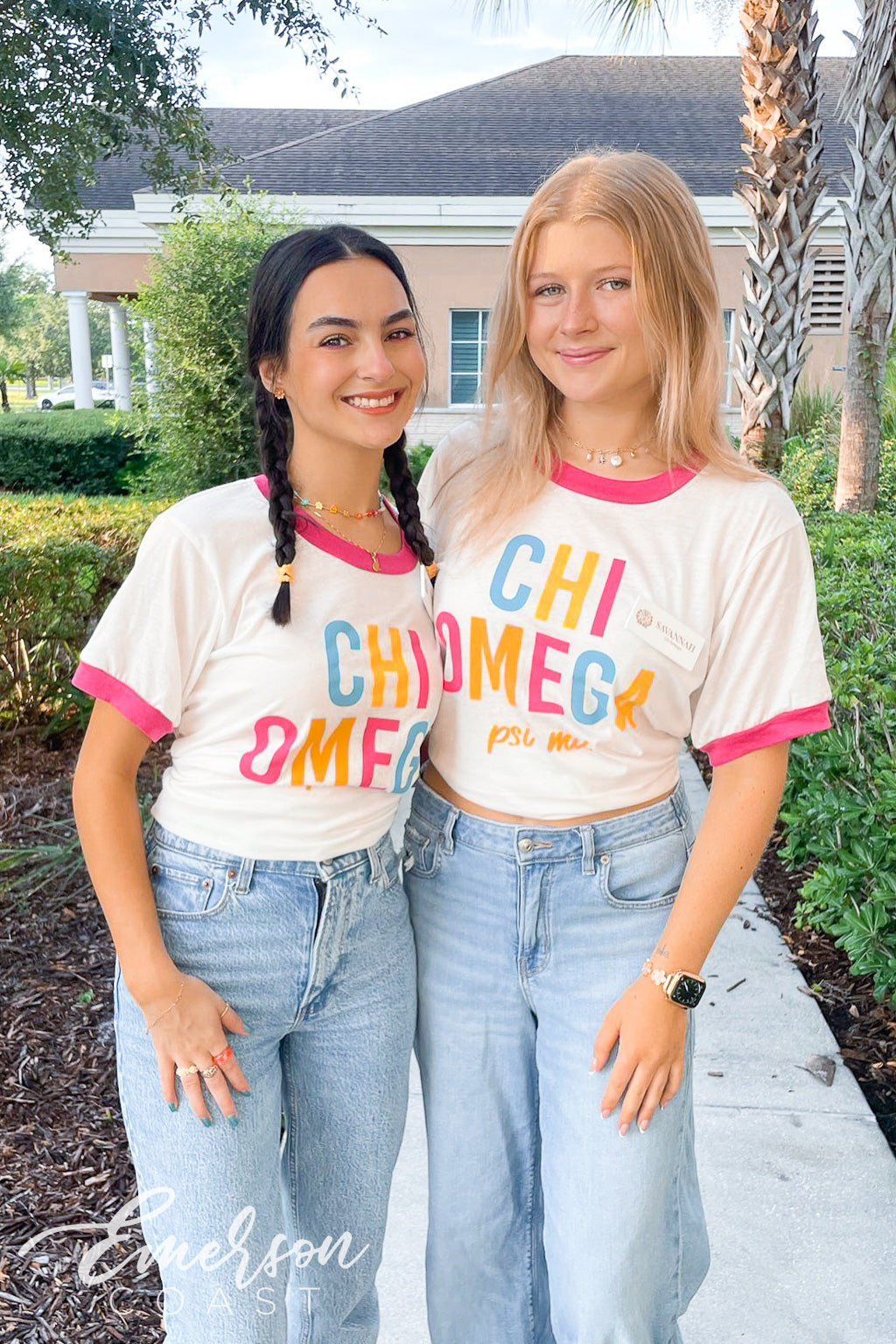 Chi Omega University of Central Florida Recruitment Colorblock Ringer